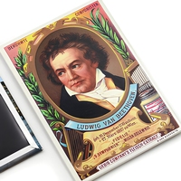 Aimants de réfrigérateur en fer blanc personnalisés avec logo et motifs, support magnétique, commande en gros, pour souvenirs de musée