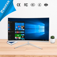 Layar Lengkung VA I3 I5 I7 23.8 inci FHD Komputer Kantor Monoblock oleh Pabrik Maifan