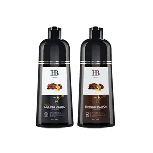 Großhandel HB Bio Schwarzes Haar Shampoo Argan Speedy Schwarzes Haar färbemittel Shampoo Magische Farbe Haar Shampoo Für Weiß Bis Schwarz