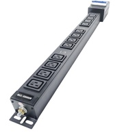 PDU de 100A con 12 Tomas de Corriente C19, PDU Inteligente con Monitorización IP para Centro de Computación, Regleta de Alimentación Inteligente con Medidor