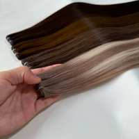 Extensiones de Cabello Humano Virgen Doble Trama Genius Weft, 100% Cabello Humano Virgen con Cutícula Alineada, Calidad de Salón