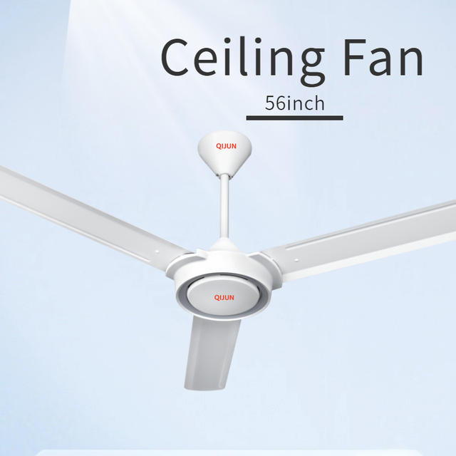 Foshan QIJUN Fan Factory New for Model Ceiling Fan Powder Coating Color Metal Blade High Energy Saving Strong Outdoor Electric