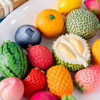 Schattige mini fruit hars figuurtjes miniatures bureau ornamenten kleine sinaasappel banaan charme poppenhuis decoraties DIY accessoires