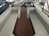 Allsea-Ponton de loisir en aluminium de 22 pieds, tritoon familial, bateau privé à rames avec moteur hors-bord à vendre