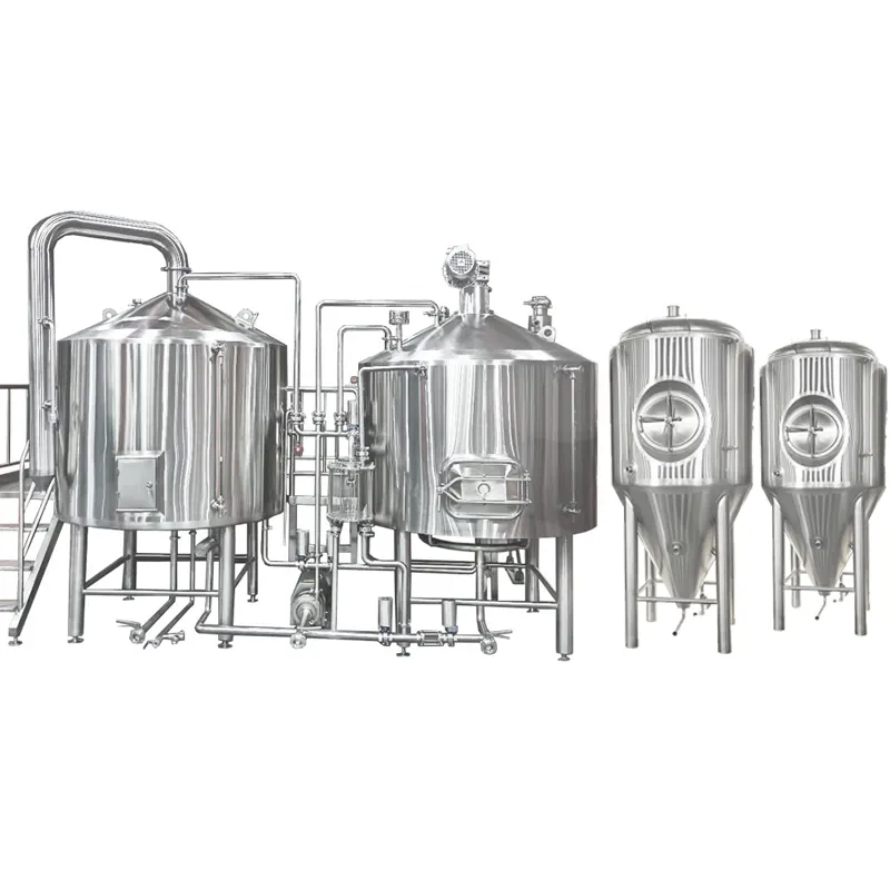 Peralatan pembuat bir tanaman pembuatan bir besar 1000L dengan fermenter kerucut
