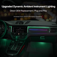 Rhythm Custom Dual Color Zone RGB LED Système d'éclairage intérieur automatique souple pour Porsche Macan