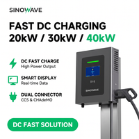 Estación de Carga Rápida DC de Pared con Pantalla Táctil, 20KW, CCS2, IP54, OCPP1.6, de Una Sola Pistola, para Coches Eléctricos, Nueva y de Buena Calidad