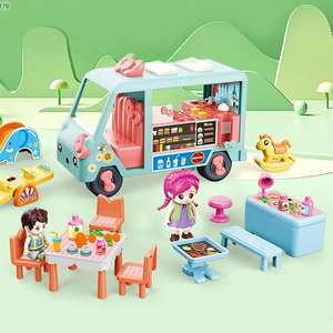 Giocattoli per auto ristorante alimentati ad attrito altri giochi finti cucina cibo per bambole in età prescolare accessori da cucina - Product Image 2