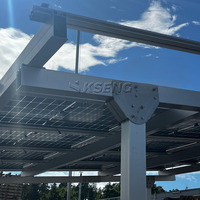 Stock européen, vente en gros, structures de carport modernes, conception de structure de stationnement solaire en aluminium, installation de système de carport solaire