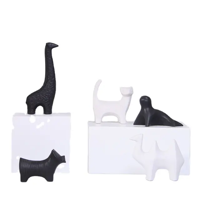 크리 에이 티브 홈 가구 귀여운 동물 동상 인테리어 어린이 방 침실 작은 장식