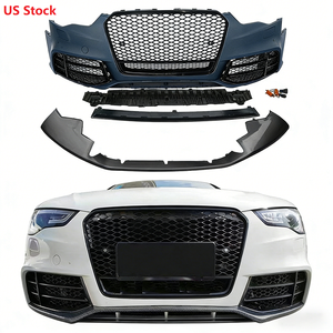 ชุดแต่งกันชนหน้าสไตล์ RS5 สำหรับ Audi A5 S5 B8.5 ปี 2012 2013 2014 2015 2016 พร้อมกระจังหน้าสีดำเงา - Product Image 1