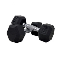 Prix d'usine-Haltères hexagonales 2.5kg-100kg Ensemble pour exercice de gymnastique Fitness Haltère hexagonale revêtue de caoutchouc pour gymnastique à domicile