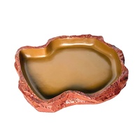 Accessoire de terrarium NS-71, grande coupelle d'eau en résine en forme de roche, bain pour reptiles, piscine pour dragon barbu, grenouille, grande décoration pour amphibiens