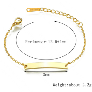 Braccialetto Personalizzato in Acciaio Inox con Incisione Laser per Bambini e Bambine, Gioielli Fai-da-Te alla Moda - Product Image 5