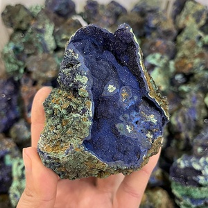 Pietra di guarigione della pietra preziosa naturale di alta qualità blu Azurite campione <span class=keywords><strong>minerale</strong></span> di Malachite di Chessylite grezza per la decorazione - Product Image 1
