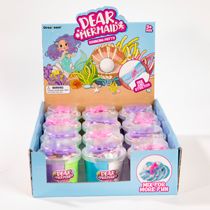 New Arrival Mix Color Per Container siêu nhẹ đất sét 3 cái bánh đầy màu sắc không độc hại nảy Putty với nàng tiên cá Phụ Kiện - Product Image 1