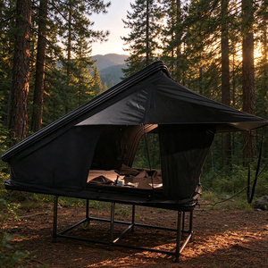 Tente de toit en alliage d'aluminium, tente de toit double couche Oxford, capacité quatre saisons, grande tente de camping pour voiture, tente de toit tout-terrain - Product Image 1