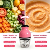 Hachoir Électrique Multifonctionnel pour Aliments Bébé, Mixeur Vapeur, Machine à Purée, Lame en Acier Inoxydable 250W - Grande Vente