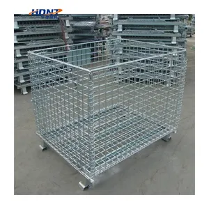 Customized Heavy-Duty Metal Wire Mesh Container Stackable Logistic Transport Box Basket Cargo Storage Equipment