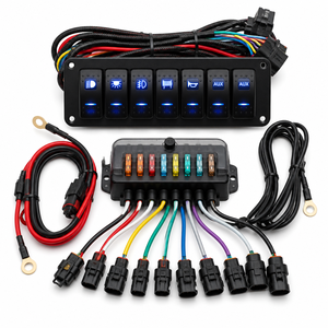 Faisceau de câblage automobile 12V avec connecteur multipolaires à âme en cuivre isolé PVC, redresseur, CDI, coupe-circuit et longueur personnalisable - Product Image 1