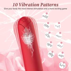 10 Vibrating Modes G Spot Bullet Flower <strong>Vibrator</strong> Female Sex Toys Clitoralal Stimulator Mini Rose <strong>Vibrator</strong> For Women Pleasure - Product Image 2