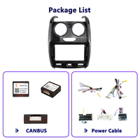 Kit d'accessoires pour tableau de bord Meihua avec écran IPS de 9 pouces, cadre de tableau de bord pour lecteur DVD RENAULT DUSTER, caméra de recul, autoradio, façade