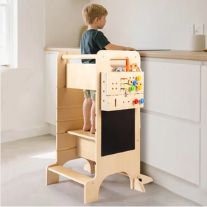 Juego de Actividades Educativas Interactivas Multifuncionales de Madera para Niños Pequeños y Preescolares, Inspira, Explora, Crea, Engaña, Piensa - Product Image 3