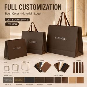 Sacs en papier kraft avec logo personnalisé, ruban et fermeture magnétique pour aliments et cadeaux, impression numérique pour la promotion - Product Image 2