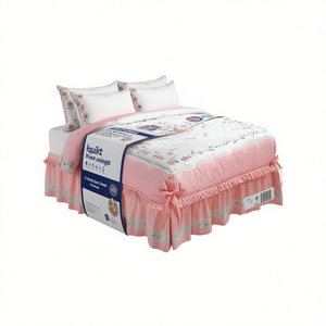 Juego de Edredón King Size Kquikt con Sábanas, Estilo Princesa Floral, Juego de Ropa de Cama de 4 Piezas para Uso en Todas las Estaciones - Product Image 1