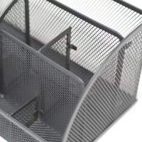 Porte-stylo multifonctionnel en maille métallique Boîte de rangement de bureau Vente en gros Papeterie Ensembles de bureau Cloison à tiroirs 22x13x14cm