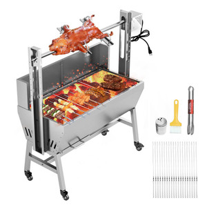 Stainless Steel Rotisserie <b>Grill</b> Adjustable Height Automatic Rotating <b>BBQ</b> Rack for Pig Lamb Chicken Outdoor Cooking - Product Image 1