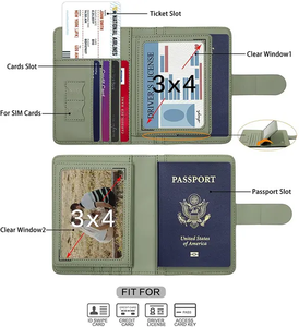 Porte-passeport en cuir Pu avec Logo personnalisé - Product Image 6