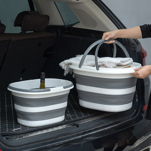Outdoor Collapsible Basket with Food Tray Lid Folding Style for Picnic Camping Space-Saving Storage - Product Image 1