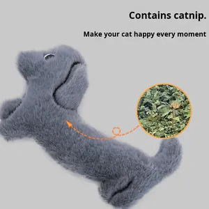 لعبة قطط تفاعلية داخلية على شكل كلب داشهند لطيف محشوة بالنعناع البري مع ورق صوتي - Product Image 5