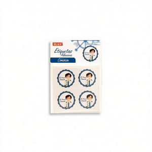 Etichette Adesive da Appendere Ilan, 24 Pezzi, Tema Battesimo, Design per Bambino - Product Image 1