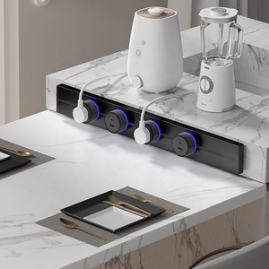 Binario Elettrico Rimovibile Bianco <span class=keywords><strong>Nero</strong></span> Grigio 8000W 60cm con Presa AU e 3 Prese Elettriche 1 USB per Casa Ufficio <span class=keywords><strong>Cucina</strong></span> - Product Image 3