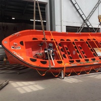 Bateau de sauvetage d'occasion de type ouvert, résistant au feu, 5,5 mètres, 16 personnes, à vendre