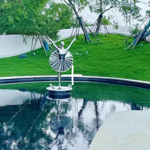 Tùy Chỉnh Kích Thước Trong Nhà Ngoài Trời Nghệ Thuật 3D Sang Trọng Metalcrafts Công Nghệ Tương Lai Nữ <span class=keywords><strong>Robot</strong></span> Thép Không Gỉ Mô Hình Điêu Khắc - Product Image 4