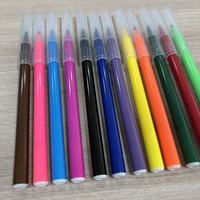 Ensemble de stylos à eau en plastique PP lavables non toxiques de 12 couleurs pour le dessin des enfants