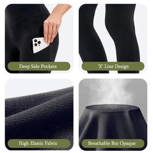 Pantalon de yoga menstruel Lynmiss, long, respirant, réutilisable, taille haute, anti-fuite, extensible dans quatre directions, séchage rapide, léger - Product Image 5