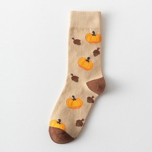 Calcetines <span class=keywords><strong>de</strong></span> Mujer, Estilo Nuevo, a Media Pantorrilla, Coloridos, con Dibujos Animados <span class=keywords><strong>de</strong></span> Ardilla y Calabaza, Certificado CE, Antibacterianos, Largos, <span class=keywords><strong>de</strong></span> Punto, para Otoño - Product Image 5