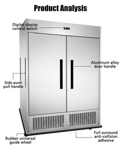 Chariot réfrigéré commercial électrique à double porte en <span class=keywords><strong>acier</strong></span> inoxydable robuste pour banquets, capacité 1200L - Product Image 2