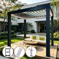 Pergola motorisée en aluminium imperméable pour restaurant extérieur, fabriquée à Foshan
