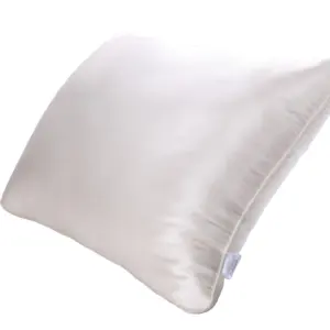 批发高品质定制4 pcs纯色丝质床上用品套装丝绸枕头
