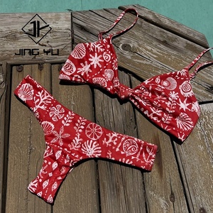 Maillots de bain de luxe pour femmes, vêtements de plage professionnels OEM, bikini imprimé écologique, maillot de bain deux pièces en satin - Product Image 5