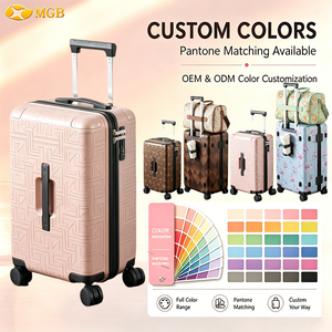 New Trade Carry on Luggage Bag Set <strong>Blue</strong> PC Lightweight Travel Luggage 20'' 22'' 24'' 26'' Low MOQ 4 Wheels 2pcs Spinner <strong>Suitcase</strong> - Product Image 2