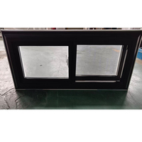 ANHUI WEIKA Nouveau produit 105 AMERICAN WINDOWS Fenêtre coulissante double en vinyle noir/blanc avec moustiquaire fixe, dimensions personnalisées