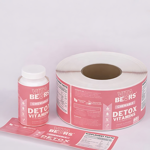 Tùy Chỉnh In Ấn Sản Phẩm Dược Phẩm Lành Mạnh Tại Chỗ Chai Uv Sticker, Cuộn Matte Dinh Dưỡng Bổ Sung Nhãn - Product Image 5