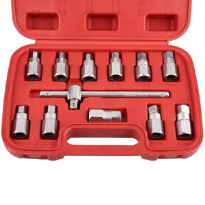 12 pièces 3/8 pouces Bouchon <span class=keywords><strong>De</strong></span> <span class=keywords><strong>Vidange</strong></span> D'huile Clé Hexagonale Carrée Douille Carter Clé À Huile Outil <span class=keywords><strong>de</strong></span> Suppression - Product Image 2