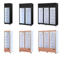 Réfrigérateur commercial 1380L, refroidisseur de boissons, vitrine avec porte en verre double vitrage, réfrigérateur de présentation, refroidisseur de bière et de boissons